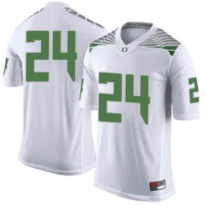 Men's JJ Greenfield White Oregon #24 Football Limited Embroidery Jersey
