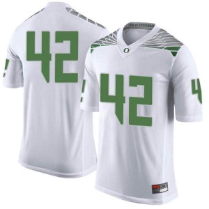 Men Jackson LaDuke White Oregon #42 Football Limited Stitched Jerseys