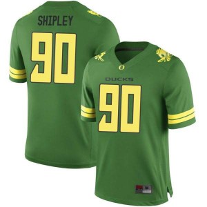 Men Jake Shipley Green Ducks #90 Football Game Stitch Jersey