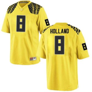 Men Jevon Holland Gold Oregon Ducks #8 Football Game Football Jerseys
