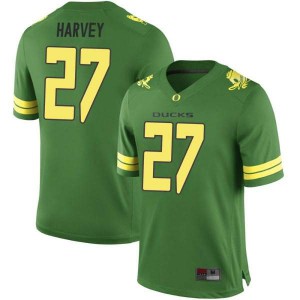 Men John Harvey Green University of Oregon #27 Football Game Player Jerseys