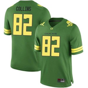 Mens Justin Collins Green Oregon Ducks #82 Football Game Embroidery Jersey