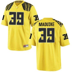 Men's KJ Maduike Gold UO #39 Football Replica Stitch Jerseys