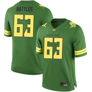 Mens Karsten Battles Green Oregon #63 Football Replica NCAA Jerseys