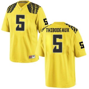 Men Kayvon Thibodeaux Gold Oregon #5 Football Replica Football Jersey