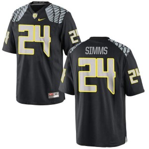 Men Keith Simms Black University of Oregon #24 Football Game Embroidery Jersey