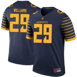 Men Korbin Williams Navy University of Oregon #29 Football Legend NCAA Jersey