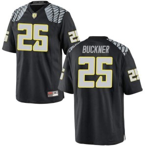 Mens Kyle Buckner Black Ducks #25 Football Game Stitched Jersey