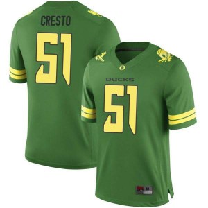 Mens Louie Cresto Green University of Oregon #51 Football Game NCAA Jerseys