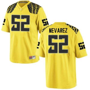 Men Miguel Nevarez Gold Oregon #52 Football Game Football Jerseys