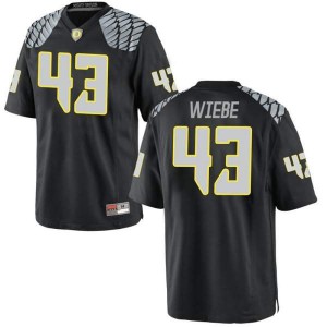 Men Nick Wiebe Black UO #43 Football Game Embroidery Jersey
