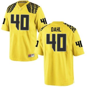 Men Noah Dahl Gold Ducks #40 Football Replica NCAA Jersey