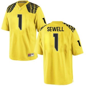 Men's Noah Sewell Gold UO #1 Football Replica Official Jerseys
