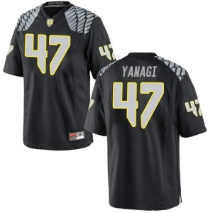 Men Peyton Yanagi Black University of Oregon #47 Football Game Alumni Jersey