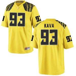 Men's Sione Kava Gold Oregon #93 Football Game College Jerseys