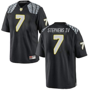 Mens Steve Stephens IV Black Oregon #7 Football Game NCAA Jersey