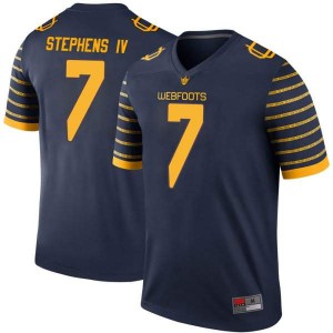 Mens Steve Stephens IV Navy Oregon #7 Football Legend University Jersey