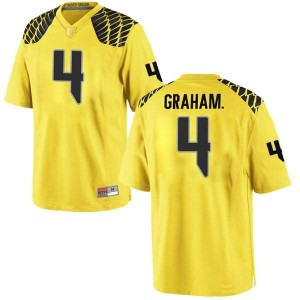 Men Thomas Graham Jr. Gold Ducks #4 Football Game High School Jersey