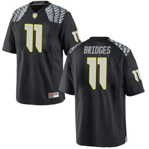 Men's Trikweze Bridges Black Oregon #11 Football Game Official Jersey