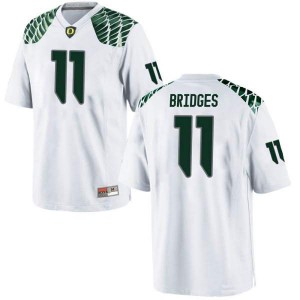 Men Trikweze Bridges White University of Oregon #11 Football Game University Jersey
