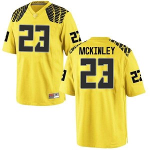 Men's Verone McKinley III Gold University of Oregon #23 Football Replica Player Jersey