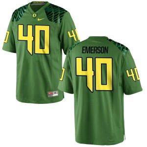 Men's Zach Emerson Apple Green Oregon #40 Football Authentic Alternate Stitched Jerseys