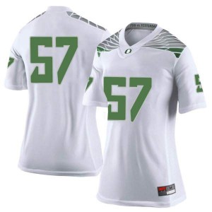 Women's Ben Gomes White Oregon #57 Football Limited Player Jersey