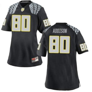 Women's Bryan Addison Black UO #80 Football Replica Stitch Jerseys