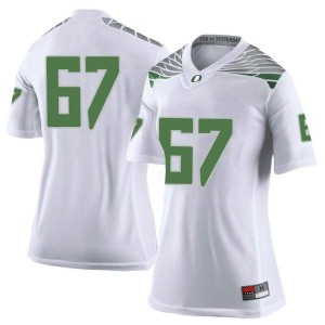 Women Cole Young White Oregon #67 Football Limited Football Jersey