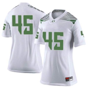 Women Cooper Shults White UO #45 Football Limited Stitch Jerseys