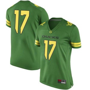 Women's Daewood Davis Green Oregon Ducks #17 Football Game College Jerseys