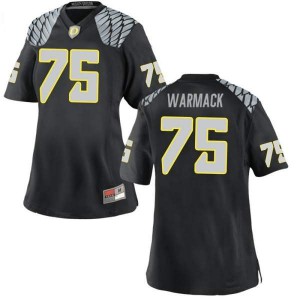 Womens Dallas Warmack Black Ducks #75 Football Game Official Jerseys