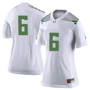 Womens Deommodore Lenoir White Oregon #6 Football Limited Official Jersey