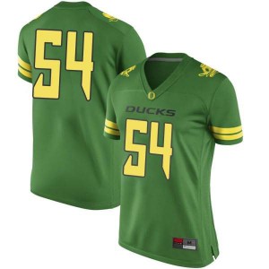 Women Dru Mathis Green University of Oregon #54 Football Game Stitched Jerseys