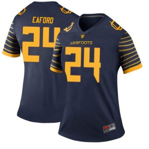 Women's Ge'mon Eaford Navy Oregon #24 Football Legend Stitched Jerseys