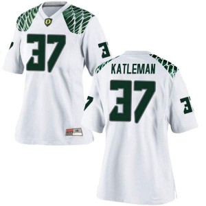 Womens Henry Katleman White UO #37 Football Game College Jersey