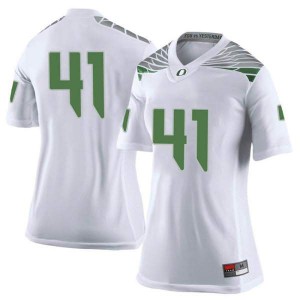 Womens Isaac Slade-Matautia White Oregon Ducks #41 Football Limited Embroidery Jersey