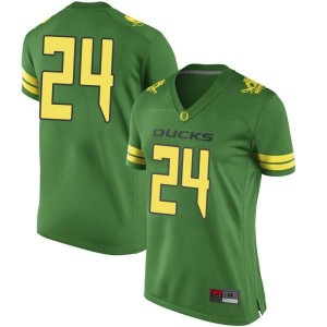 Women's JJ Greenfield Green Oregon Ducks #24 Football Replica High School Jersey