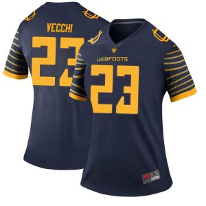 Women Jack Vecchi Navy University of Oregon #23 Football Legend High School Jerseys