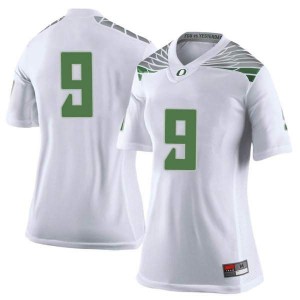 Womens Jay Butterfield White UO #9 Football Limited Stitched Jerseys