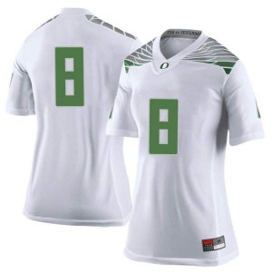 Women Jevon Holland White Oregon #8 Football Limited Official Jerseys