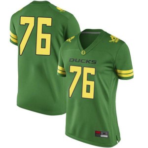 Womens Jonah Tauanu'u Green Oregon #76 Football Game Stitched Jerseys