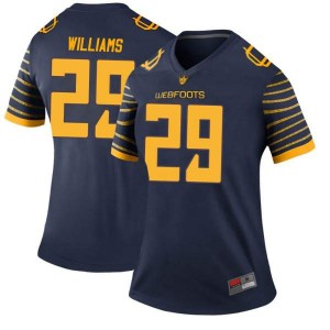 Women's Korbin Williams Navy University of Oregon #29 Football Legend Stitched Jerseys