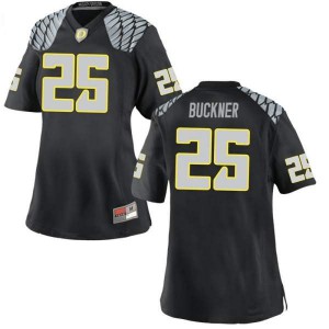 Women's Kyle Buckner Black University of Oregon #25 Football Replica Official Jersey