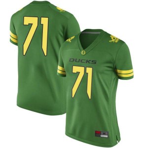 Women Malaesala Aumavae-Laulu Green Oregon Ducks #71 Football Game Embroidery Jerseys