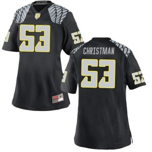 Womens Matt Christman Black Ducks #53 Football Game Stitched Jerseys