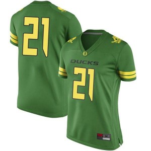 Women's Mattrell McGraw Green Oregon Ducks #21 Football Game University Jerseys