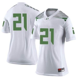 Women Mattrell McGraw White University of Oregon #21 Football Limited Player Jersey
