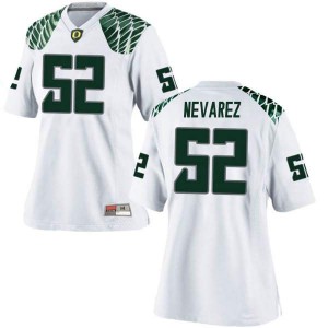 Women's Miguel Nevarez White University of Oregon #52 Football Game Embroidery Jerseys