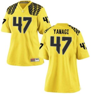 Women Peyton Yanagi Gold UO #47 Football Game University Jerseys